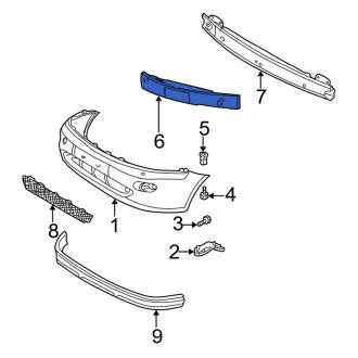 New OEM Front Bumper Impact Absorber Fits, 2000-2004 Ford Focus - Part # YS4Z17C882AA
