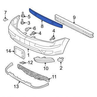 New OEM Front Bumper Impact Absorber Fits, 2005-2007 Ford Focus - Part # 5S4Z17C882AB