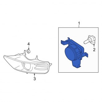 New OEM Front Left Fog Light Fits, 2006-2007 Ford Focus - Part # 4S4Z15200AB