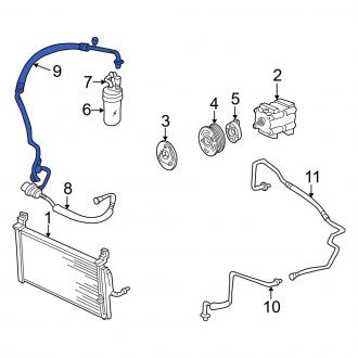 New OEM A/C Refrigerant Hose Fits, 2000-2004 Ford Focus - Part # 3S4Z19835AC