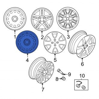 New OEM Wheel Fits, 2004 Ford Focus - Part # 3S4Z1007AB