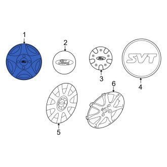 New OEM Wheel Cover Fits, 2002-2004 Ford Focus - Part # 1S4Z1130AA