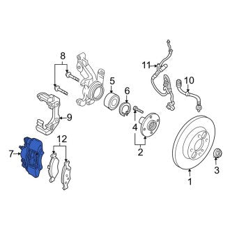 New OEM Rear Right Disc Brake Caliper Fits, 2006-2007 Ford Focus - Part # 6S4Z2552AA