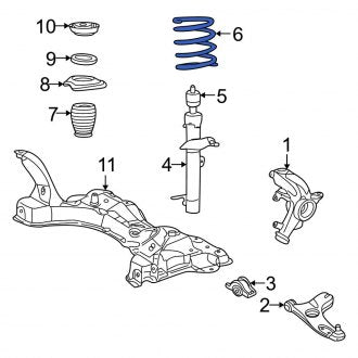 New OEM Front Coil Spring Fits, 2000-2004 Ford Focus - Part # 3S4Z5W310CA