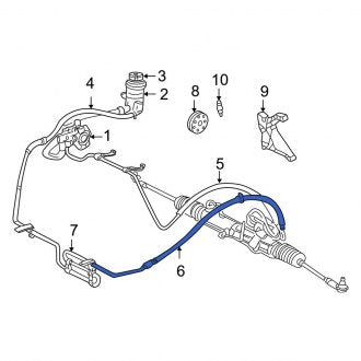 New OEM Power Steering Return Hose Fits, 2000-2003 Ford Focus - Part # YS4Z3A713CA
