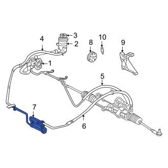 New OEM Power Steering Pressure Hose Fits, 2003-2007 Ford Focus - Part # 6S4Z3A719A