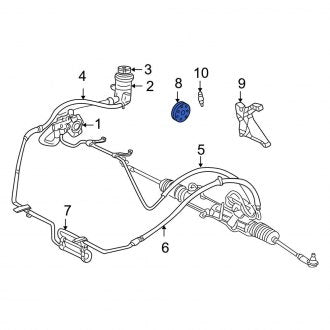 New OEM Power Steering Pump Pulley Fits, 2001-2004 Ford Focus - Part # YS4Z3A733DA