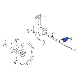 New OEM Lower Brake Master Cylinder Reservoir Fits, 2000-2005 Ford Focus - Part # YS4Z2C246AA