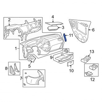 New OEM Left Instrument Panel Side Cover Fits, 2000-2004 Ford Focus - Part # YS4Z54044C61BBA