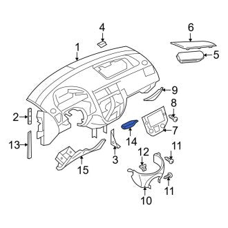 New OEM Instrument Panel Storage Compartment Fits, 2005-2007 Ford Focus - Part # 5S4Z5406202AAA