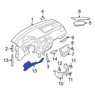 New OEM Instrument Panel Knee Bolster Fits, 2005-2007 Ford Focus - Part # 5S4Z5404459AAC