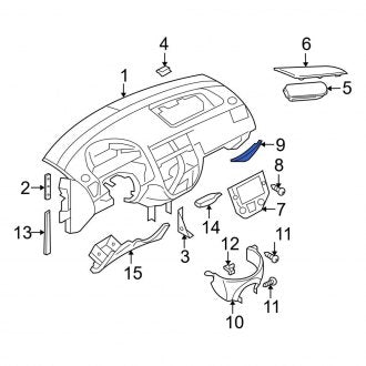New OEM Lower Instrument Panel Cover Fits, 2005-2007 Ford Focus - Part # 5S4Z5404480AAA
