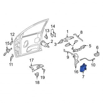 New OEM Front Right Door Latch Assembly Fits, 2000-2007 Ford Focus - Part # 5S4Z5421812D