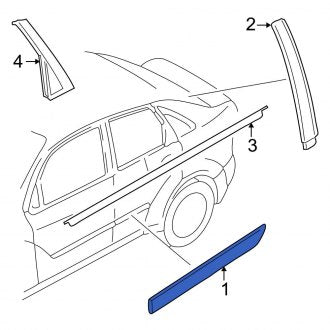 New OEM Rear Right Door Molding Fits, 2002-2007 Ford Focus - Part # 5S4Z5425532DAA