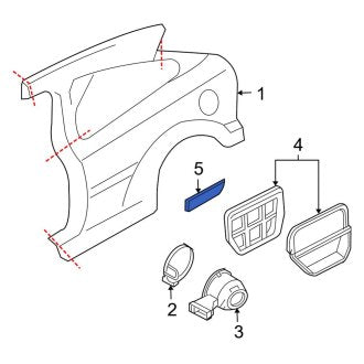 New OEM Rear Right Body Trim Molding Fits, 2000-2007 Ford Focus - Part # 5S4Z6129076DAA