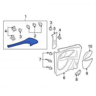 New OEM Rear Left Door Opening Trim Fits, 2005-2007 Ford Focus - Part # 5S4Z6152019AAA