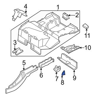 New OEM Rear Left Tie Down Hook Fits, 2000-2007 Ford Focus - Part # 1S4Z54101C25AA