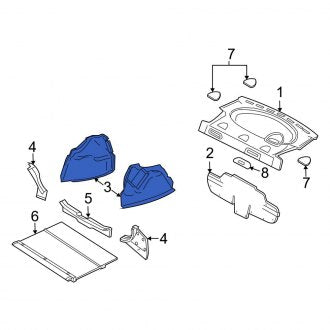New OEM Rear Right Trunk Trim Panel Fits, 2005-2011 Ford Focus - Part # 5S4Z5445422AAB