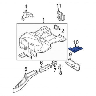 New OEM Rear Left Floor Pan Splash Shield Fits, 2002-2007 Ford Focus - Part # YS4Z5411779AA
