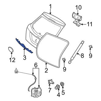 New OEM Rear Liftgate Latch Handle Fits, 2000-2007 Ford Focus - Part # 2M5Z61430A70BA