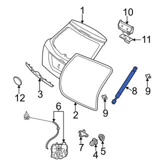 New OEM Liftgate Lift Support Fits, 2000-2002 Ford Focus - Part # YS4Z74406A10AA
