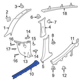 New OEM Front Left Door Sill Plate Fits, 2000-2004 Ford Focus - Part # YS4Z5413209BAB