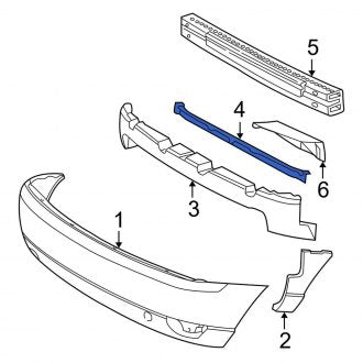 New OEM Rear Bumper Cover Reinforcement Fits, 2000-2007 Ford Focus - Part # 1S4Z17C945AA