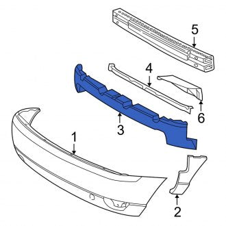 New OEM Rear Bumper Cover Reinforcement Beam Fits, 2000-2007 Ford Focus - Part # 4S4Z17787AB