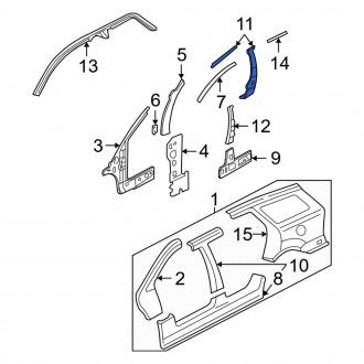 New OEM Right Inner Body B-Pillar Fits, 2000-2007 Ford Focus - Part # YS4Z7424300SA