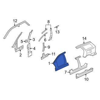New OEM Left Uniside Fits, 2004-2007 Ford Focus - Part # YS4Z7402501AA