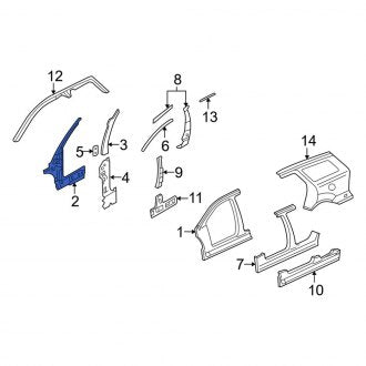 New OEM Left Body A-Pillar Reinforcement Fits, 2000-2007 Ford Focus - Part # YS4Z61025A01AA