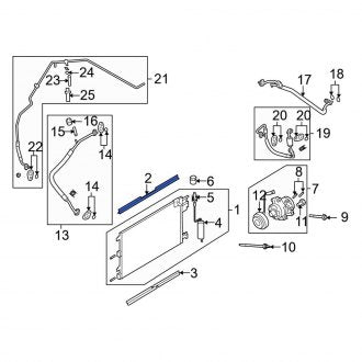 New OEM Upper A/C Condenser Seal Fits, 2008-2011 Ford Focus - Part # 8S4Z19E572A