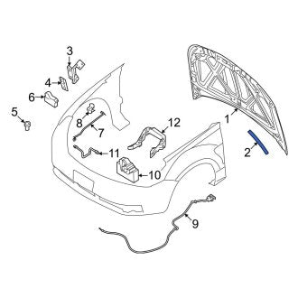 New OEM Rear Hood Seal Fits, 2008-2011 Ford Focus - Part # 8S4Z16B922A