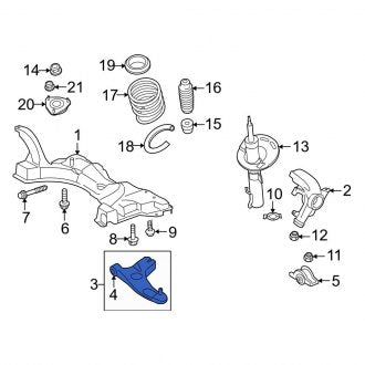 New OEM Front Rearward Suspension Control Arm Bushing Fits, 2010-2011 Ford Focus - Part # 9S4Z3069A