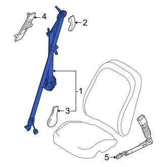 New OEM Front Left Seat Belt Lap and Shoulder Belt Fits, 2008-2011 Ford Focus - Part # 8S4Z54611B09AA