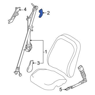 New OEM Front Upper Seat Belt Retractor Cover Fits, 2008-2011 Ford Focus - Part # AS4Z7860262DA