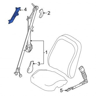 New OEM Front Seat Belt Height Adjuster Fits, 2008-2011 Ford Focus - Part # 9S4Z54602B82AA