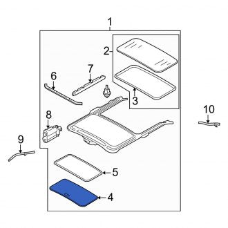 New OEM Sunroof Cover Fits, 2008-2011 Ford Focus - Part # 8S4Z61519A02AB