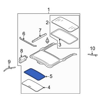 New OEM Sunroof Seal Fits, 2008-2011 Ford Focus - Part # 8S4Z6152124AB