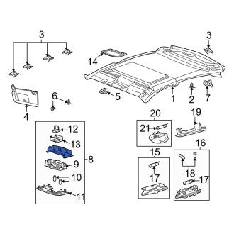 New OEM Upper Overhead Console Fits, 2008 Ford Focus - Part # 8S4Z54519A70BB