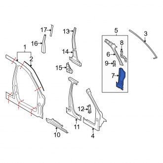 New OEM Left Cowl Panel Fits, 2000-2003, 2008-2011 Ford Focus - Part # YS4Z5402012BA