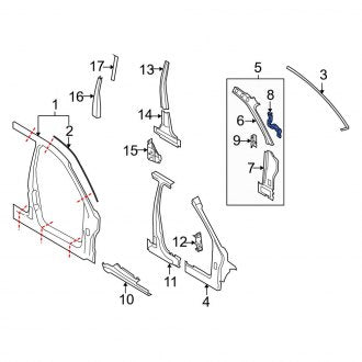 New OEM Right Cowl Panel Fits, 2000-2003, 2008-2011 Ford Focus - Part # YS4Z5402012AA