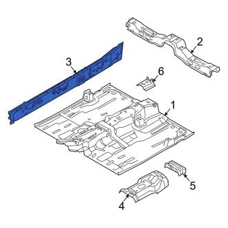 New OEM Right Floor Side Rail Fits, 2008-2011 Ford Focus - Part # 8S4Z5410114A