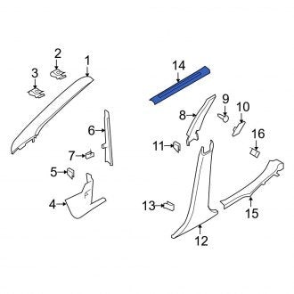 New OEM Rear Left Door Sill Plate Fits, 2008-2011 Ford Focus - Part # 8S4Z5413229AA