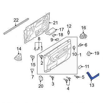 New OEM Rear Right Door Molding Fits, 2008-2011 Ford Focus - Part # 8S4Z54275A18AA