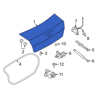 New OEM Rear Deck Lid Fits, 2008-2009 Ford Focus - Part # 8S4Z5440110A