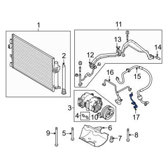 New OEM A/C Refrigerant Suction Hose Fits, 2012 Ford Focus - Part # CV6Z19D742B
