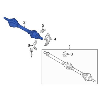 New OEM Front Left CV Axle Assembly Fits, 2012 Ford Focus - Part # BV6Z3B437A