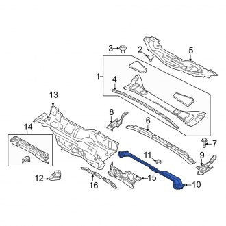 New OEM Cowl Bracket Fits, 2012 Ford Focus - Part # CV6Z16A200A