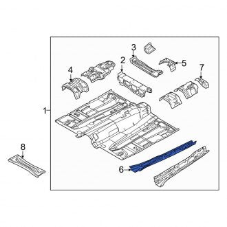 New OEM Right Floor Side Rail Fits, 2012-2018 Ford Focus - Part # CP9Z5410062B